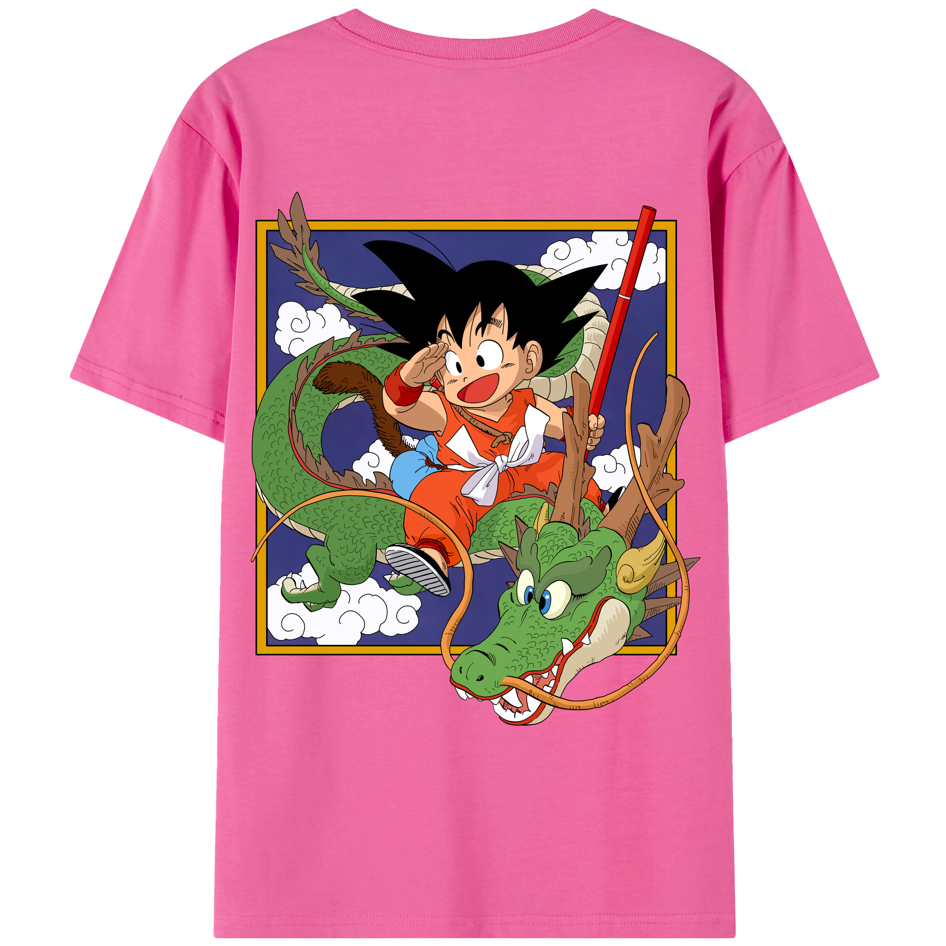 （画像用） ドラゴンボール 孫悟空（そん ごくう）Son Goku カカロット DRAGON BALL Kakarotto レディース半袖Tシャツ(バックプリント)
